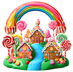 糖果屋,卡通,多彩PNG