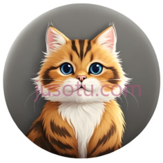 猫,卡通,橙色,黑色,白色PNG