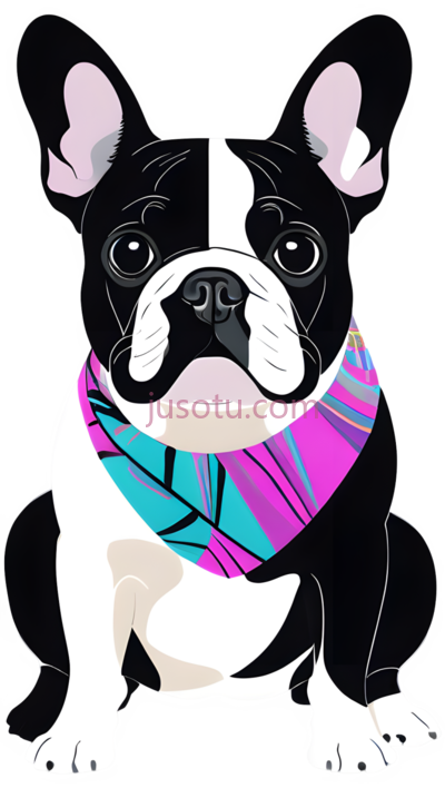 法式斗牛犬,搞怪, PNG
