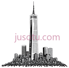 摩天大楼,现代,白色PNG