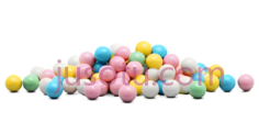 糖果,散落,粉色,黄色,蓝色,白色PNG