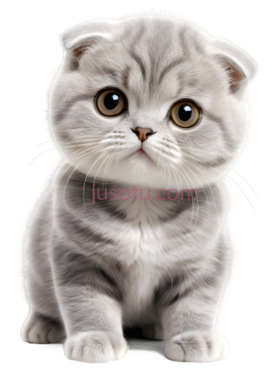 小猫,卡通,灰色, PNG
