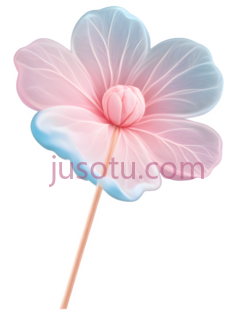 棉花糖,花朵形状,粉色,蓝色PNG