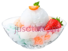 冰淇淋,水果口味,白色,橙色,蓝色PNG