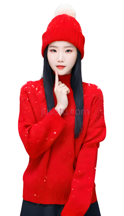 女子,休闲,红色, PNG