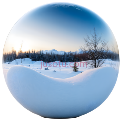 雪景,球形全景,白色,蓝色, PNG