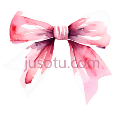 蝴蝶结,水彩画,粉色PNG