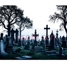 墓地,夜晚PNG