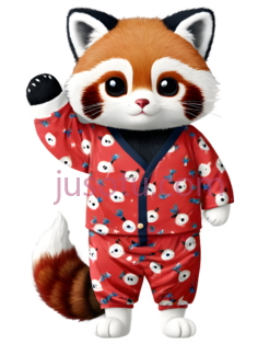 可爱猫咪,红色,睡衣PNG