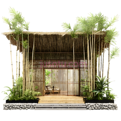 小屋,热带风,棕色,绿色, PNG