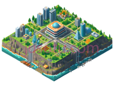 城市景观,多彩PNG