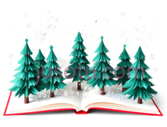 书,插画,白色PNG