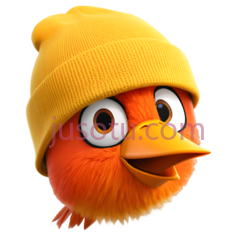 小鸟,卡通,橙色PNG