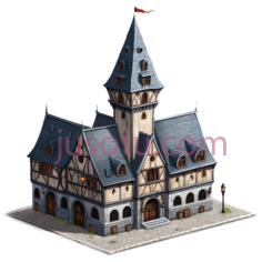 建筑,欧式,蓝色,白色PNG