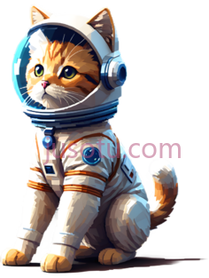穿宇航服的猫PNG