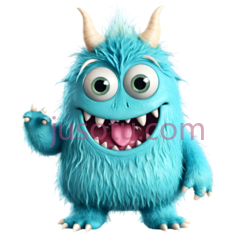 怪兽,卡通,蓝色PNG