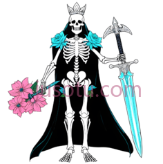 骷髅,卡通,白色, 蓝色, 粉红色PNG
