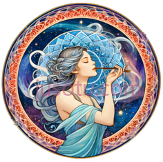 女性,幻想,蓝色, 紫色, 金色PNG