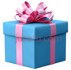 礼物盒,方形,蓝色,粉色PNG