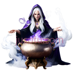 女巫,神秘,紫色PNG