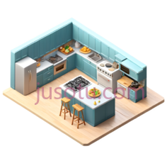 厨房,卡通, PNG