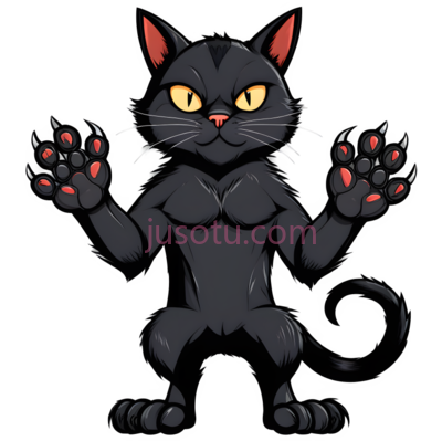 黑猫,卡通,黑色, PNG