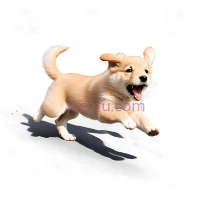 狗,奔跑,黄色, PNG