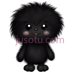 卡通狗,可爱,黑色PNG