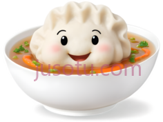 卡通饺子,可爱,白色PNG