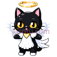 卡通猫,可爱,黑色PNG