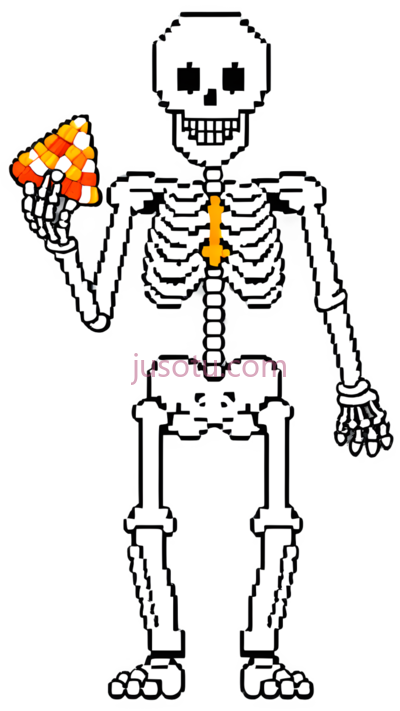 骷髅,像素,白色, PNG