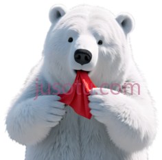 北极熊,卡通,白色PNG