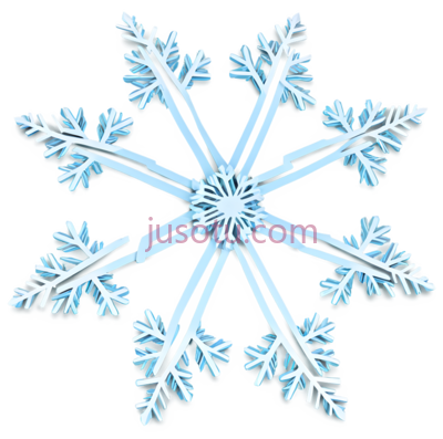 雪花,对称,蓝色, PNG