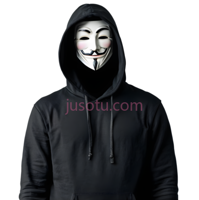 人物,戴着盖伊·福克斯面具,黑色连帽衫, PNG