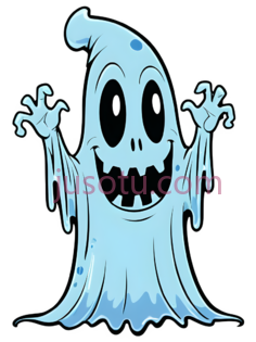 幽灵,卡通,蓝色PNG