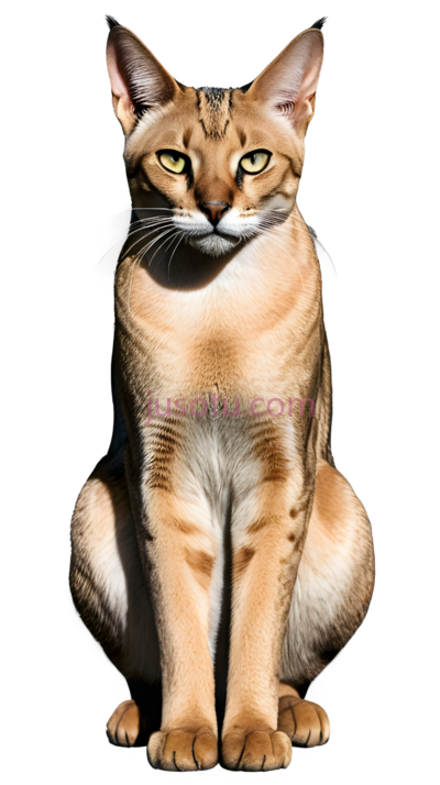 猫,坐姿,棕色, PNG
