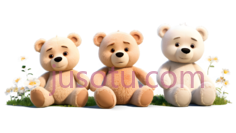 泰迪熊,卡通,白色PNG