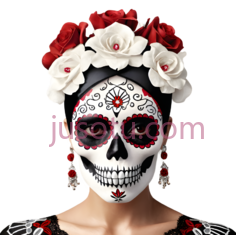 面具,骷髅,白色,红色,黑色PNG