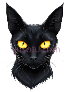 猫,插画,黑色PNG