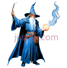 巫师,经典奇幻,蓝色PNG