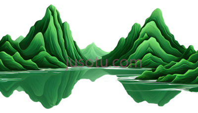 山峰,抽象,绿色, PNG