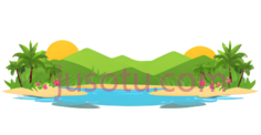 夏季,风景PNG