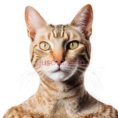 猫,正面照,黄色,黑色, PNG