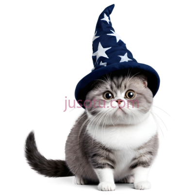 猫,戴帽子,灰色,白色, PNG