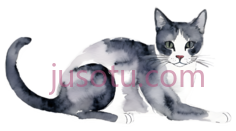 水彩,猫, PNG