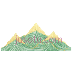 山脉,抽象,绿色,黄色PNG