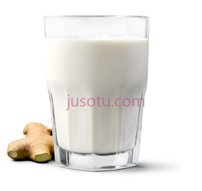 玻璃杯,牛奶,生姜, PNG