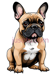 法式斗牛犬,可爱PNG