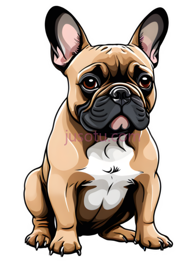 法式斗牛犬,可爱, PNG