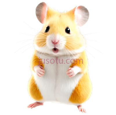 仓鼠,卡通,黄色,白色, PNG